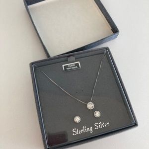 Sterling Silver Necklace and Earring Set